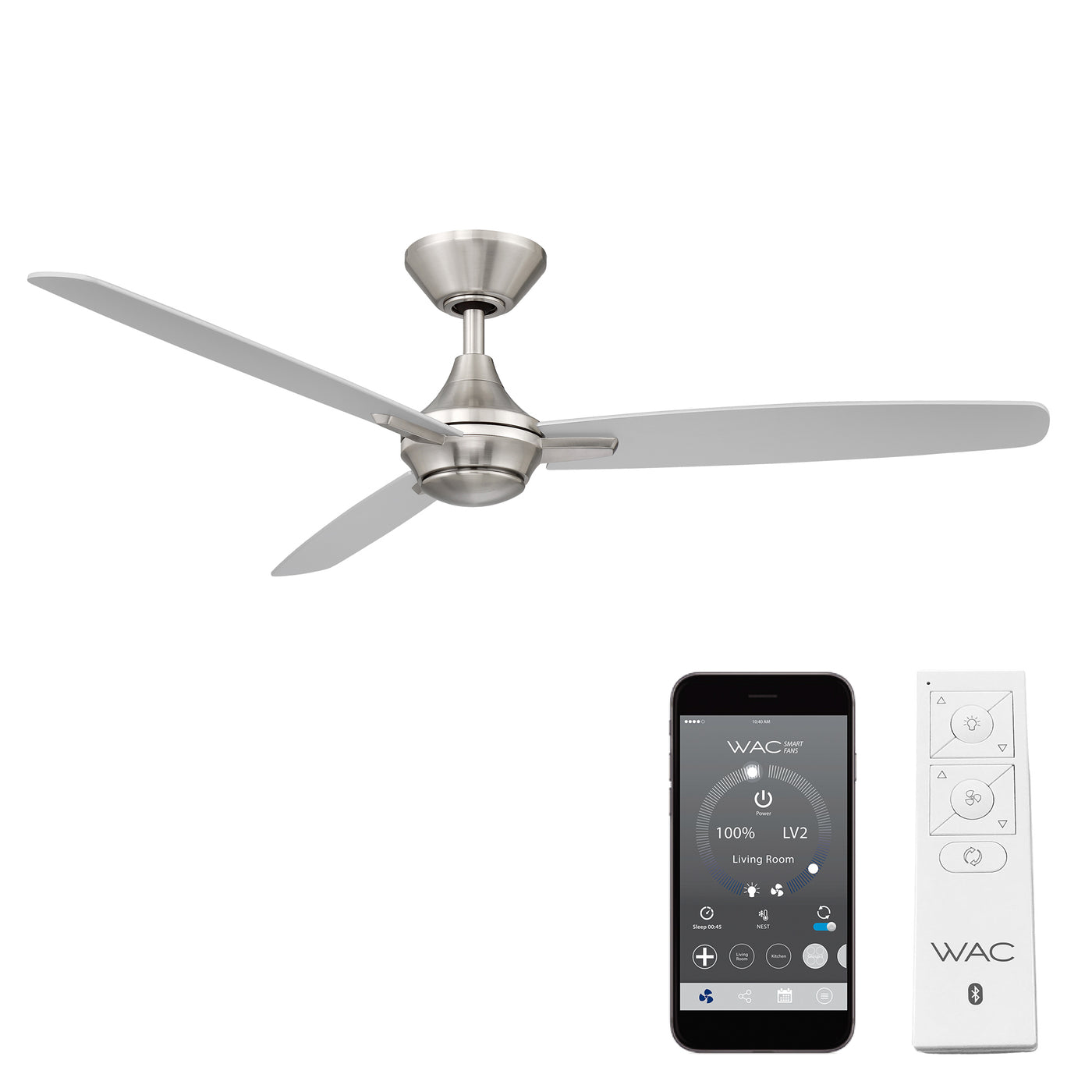 Blitzen 3-Blade Smart Ceiling Fan Ceiling Fan WAC Lighting