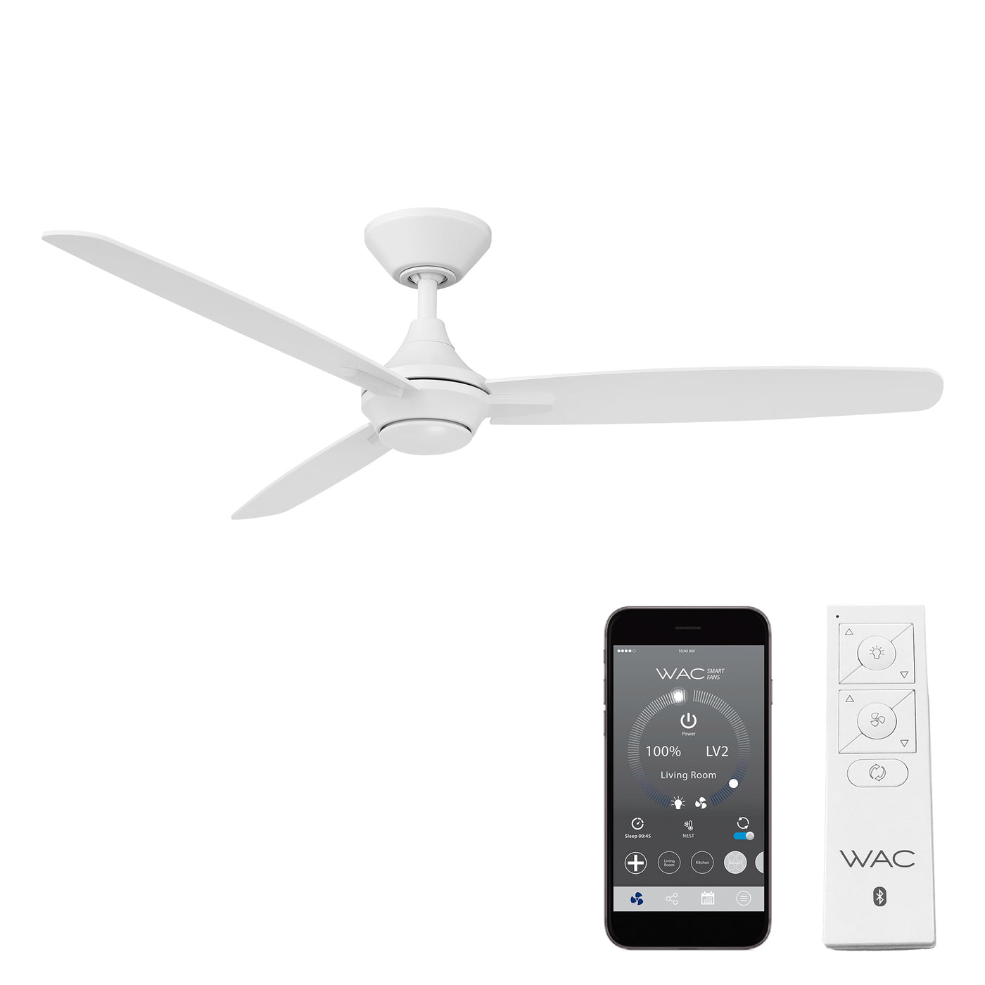 Blitzen 3-Blade Smart Ceiling Fan Ceiling Fan WAC Lighting