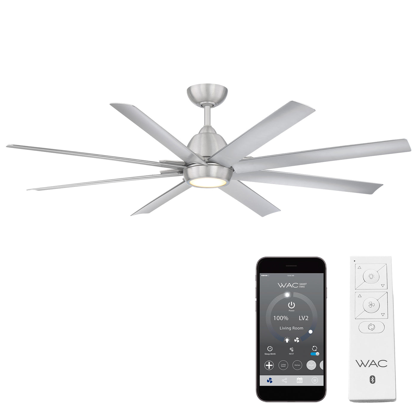 Mocha XL 8-Blade Smart Ceiling Fan Ceiling Fan WAC Lighting