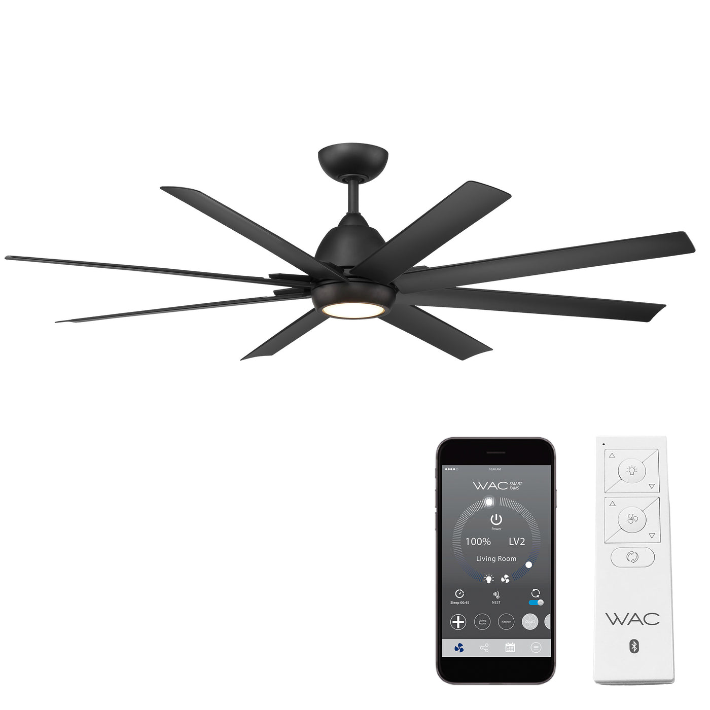 Mocha XL 8-Blade Smart Ceiling Fan Ceiling Fan WAC Lighting