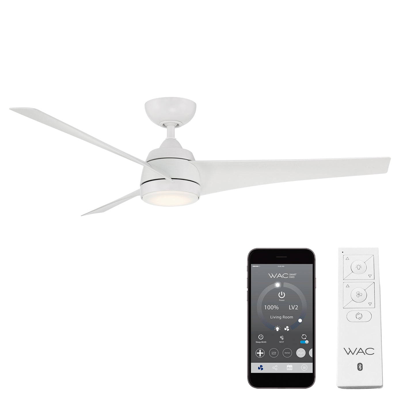 Sonoma 3-Blade Smart Ceiling Fan Ceiling Fan WAC Lighting