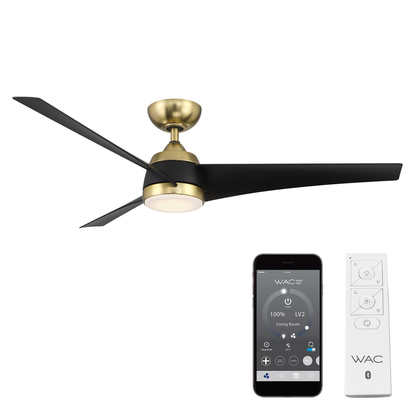 Sonoma 3-Blade Smart Ceiling Fan Ceiling Fan WAC Lighting