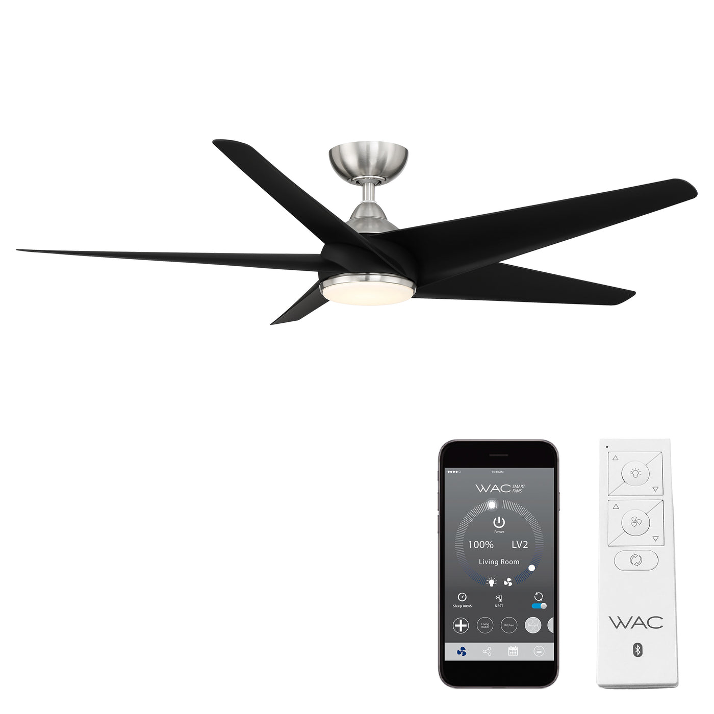 Viper 5-Blade Smart Ceiling Fan Ceiling Fan WAC Lighting