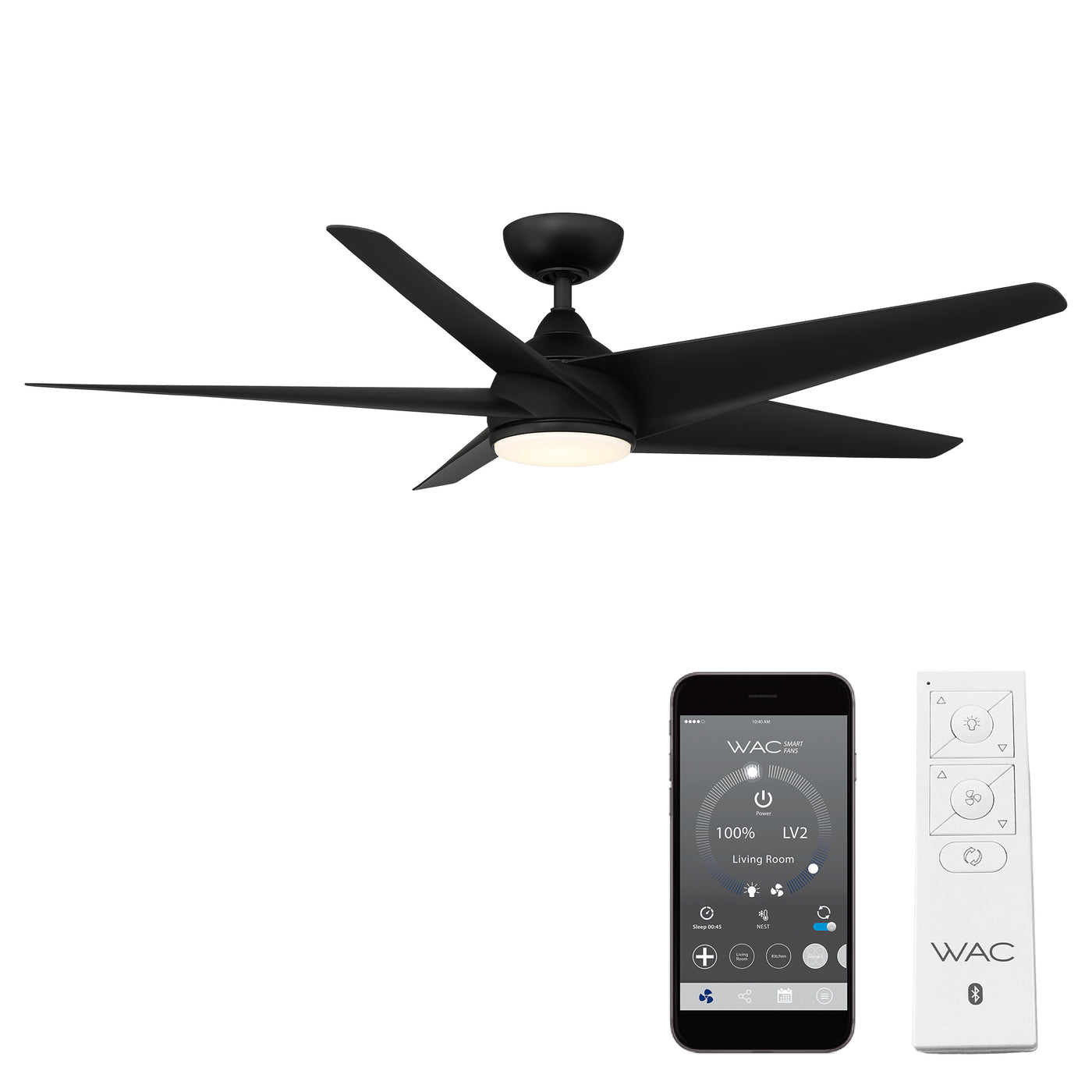 Viper 5-Blade Smart Ceiling Fan Ceiling Fan WAC Lighting