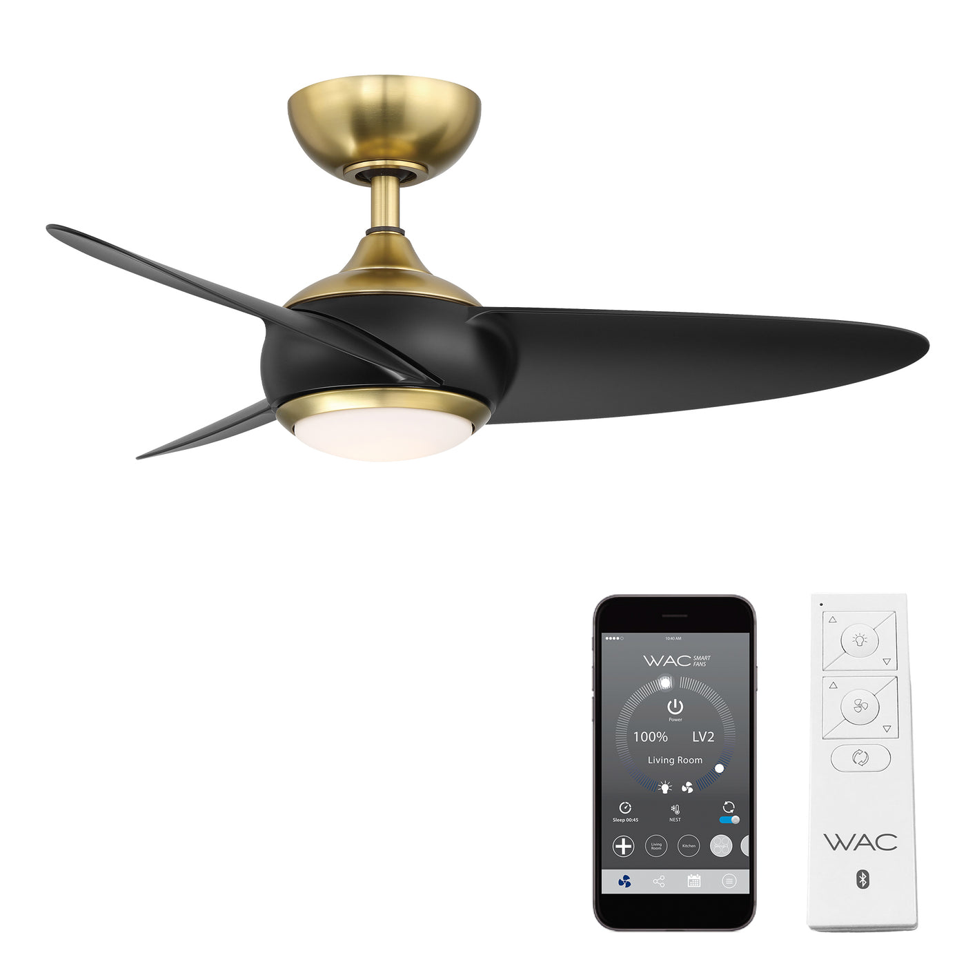 Loft 3-Blade LED Smart Ceiling Fan Ceiling Fan WAC Lighting