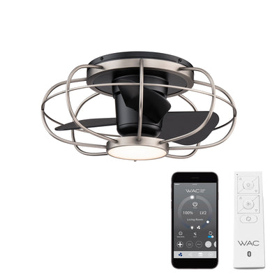 Aella 3-Blade LED Smart Caged Flush Mount Ceiling Fan Ceiling Fan WAC Lighting