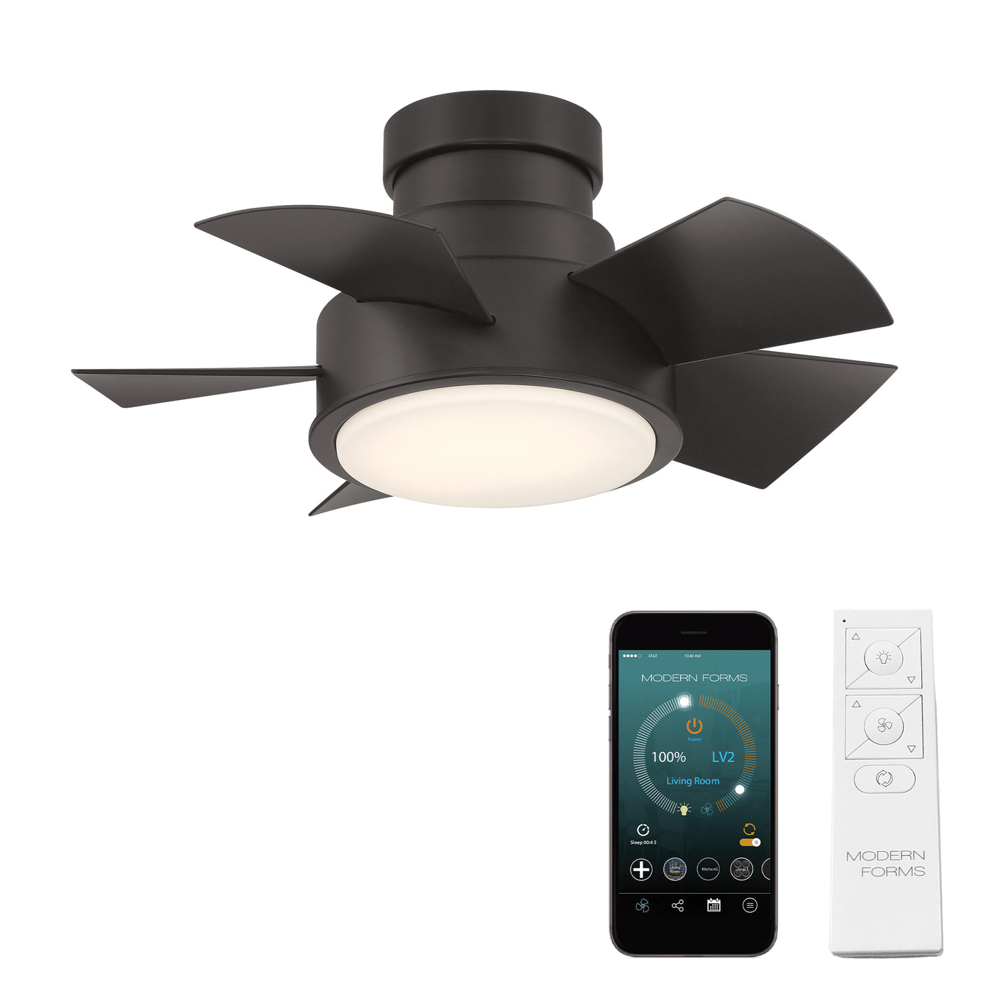 Vox 5-Blade LED Smart Flush Mount Ceiling Fan Ceiling Fan Modern Forms