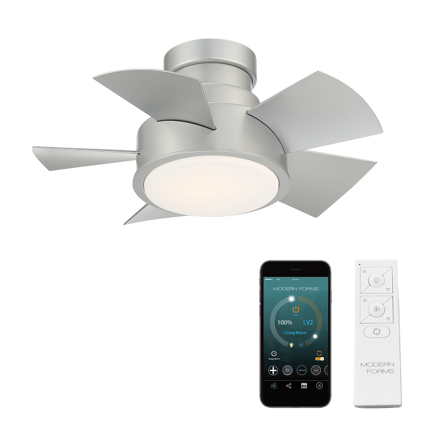 Vox 5-Blade LED Smart Flush Mount Ceiling Fan Ceiling Fan Modern Forms