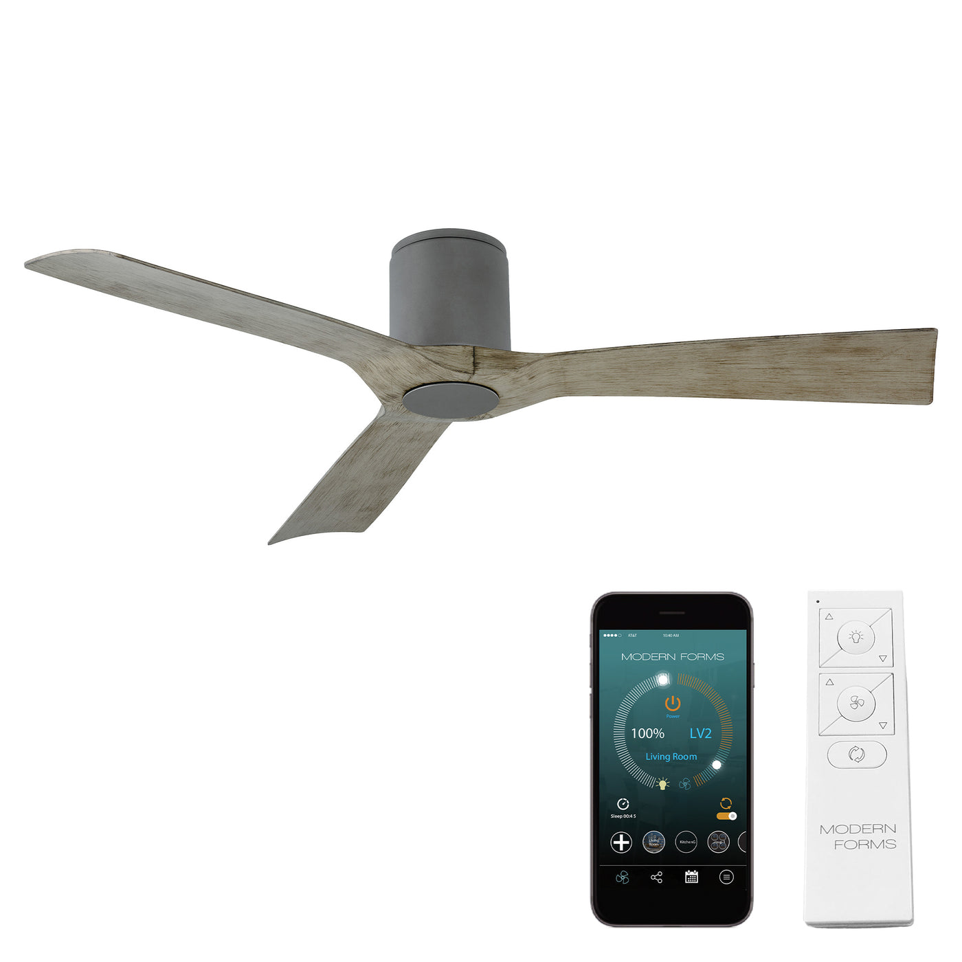 Aviator 3-Blade Flush Mount Ceiling Fan Ceiling Fan Modern Forms