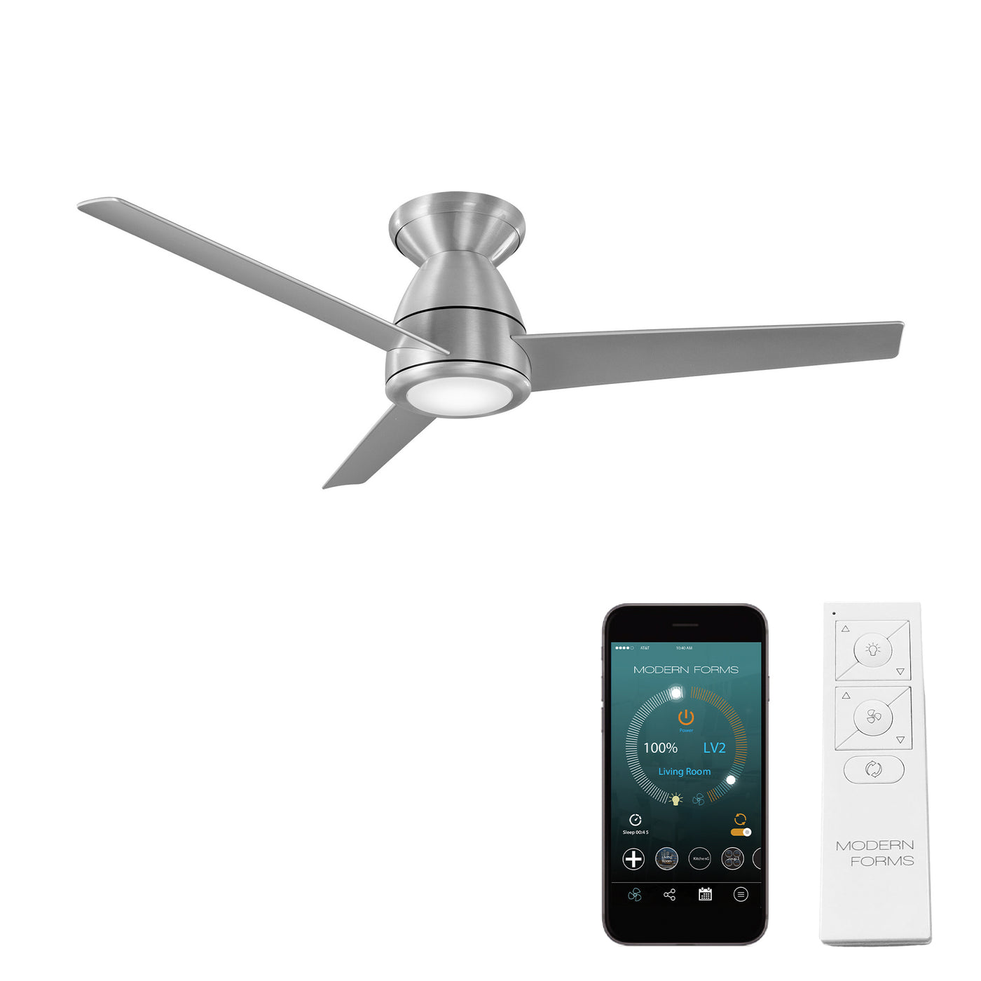 Tip Top 3-Blade Flush Mount Ceiling Fan Ceiling Fan Modern Forms