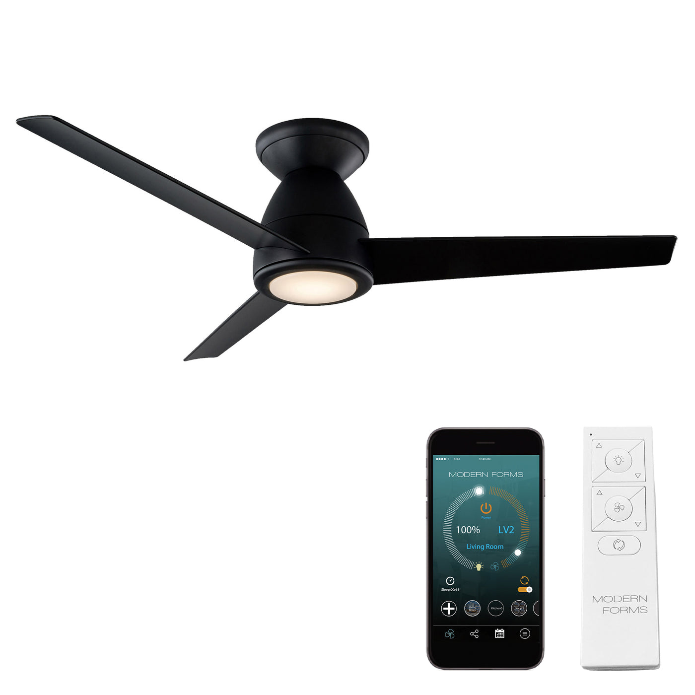 Tip Top 3-Blade Flush Mount Ceiling Fan Ceiling Fan Modern Forms