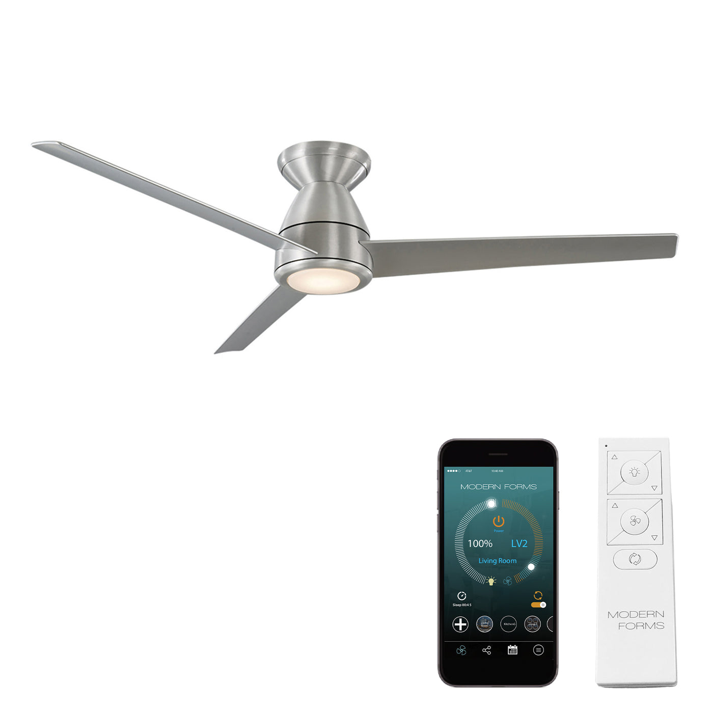 Tip Top 3-Blade Flush Mount Ceiling Fan Ceiling Fan Modern Forms