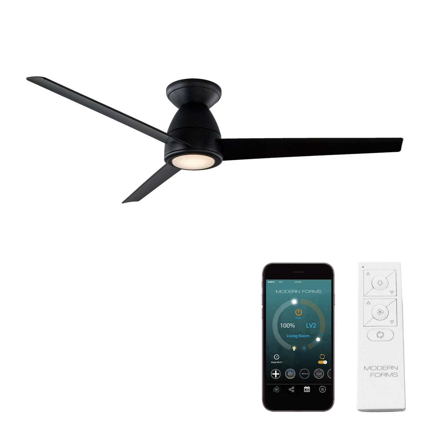 Tip Top 3-Blade Flush Mount Ceiling Fan Ceiling Fan Modern Forms