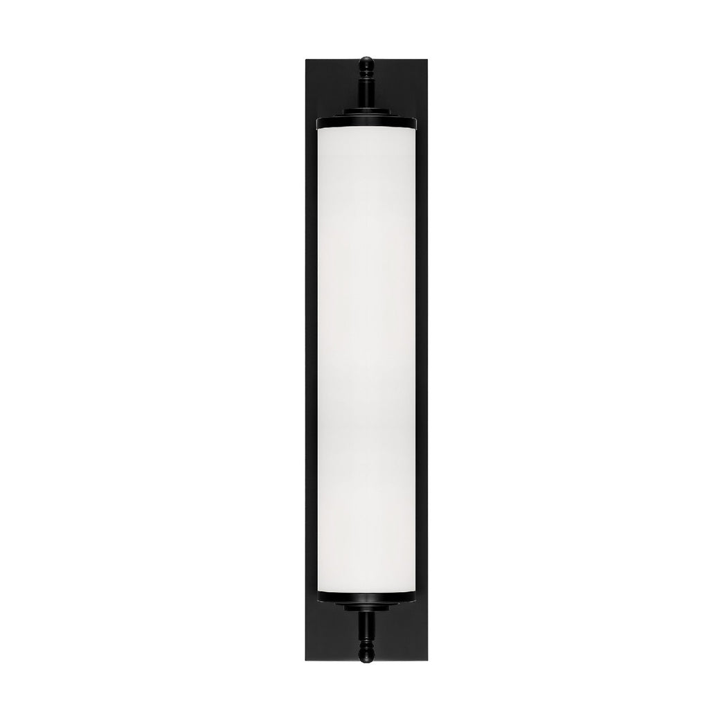 Foster 1 Light Matte Black Bathroom Vanity Bath and Vanity Crystorama