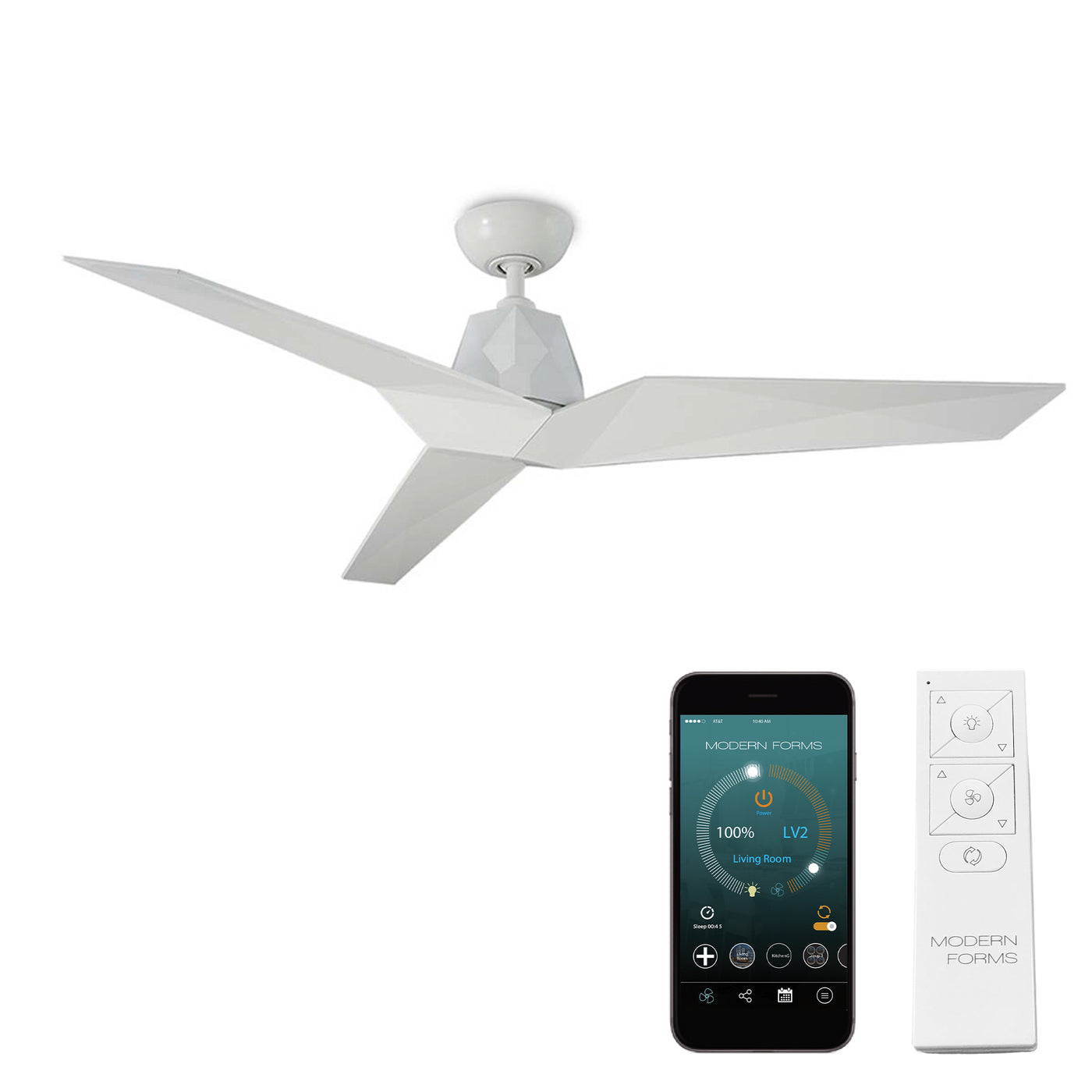 Vortex 3-Blade Ceiling Fan Ceiling Fan Modern Forms