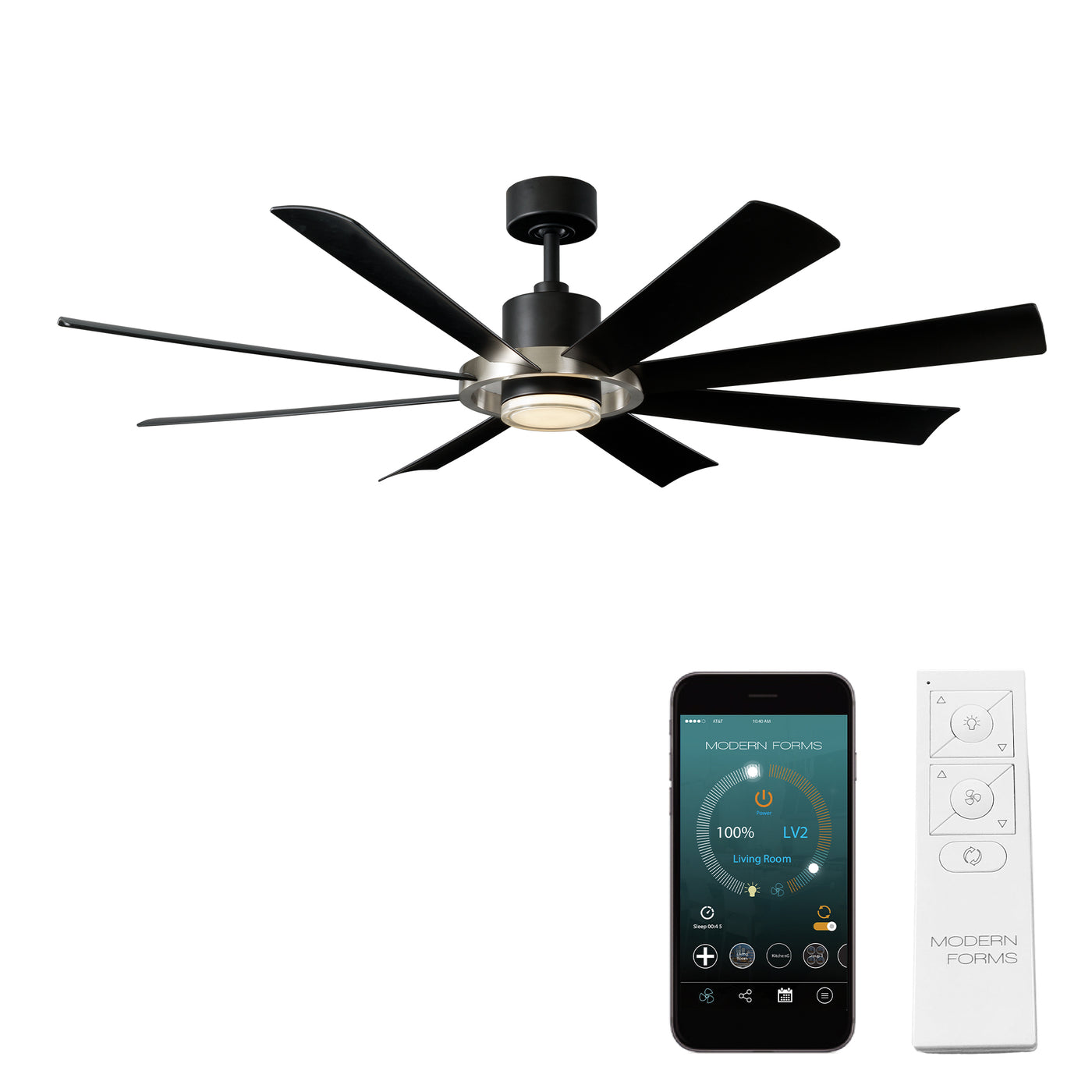 Aura 8-Blade Smart Ceiling Fan Ceiling Fan Modern Forms