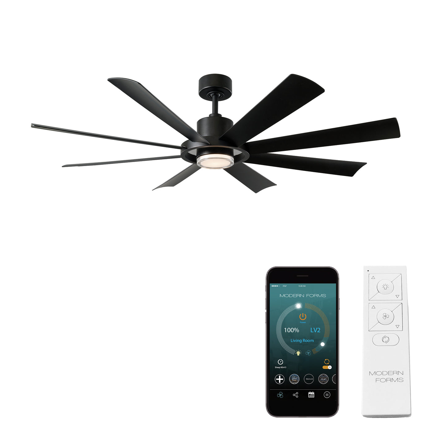 Aura 8-Blade Smart Ceiling Fan Ceiling Fan Modern Forms