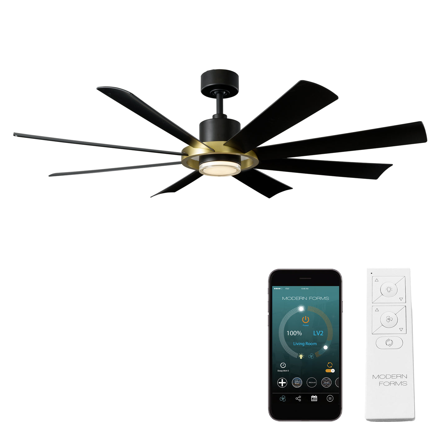 Aura 8-Blade Smart Ceiling Fan Ceiling Fan Modern Forms