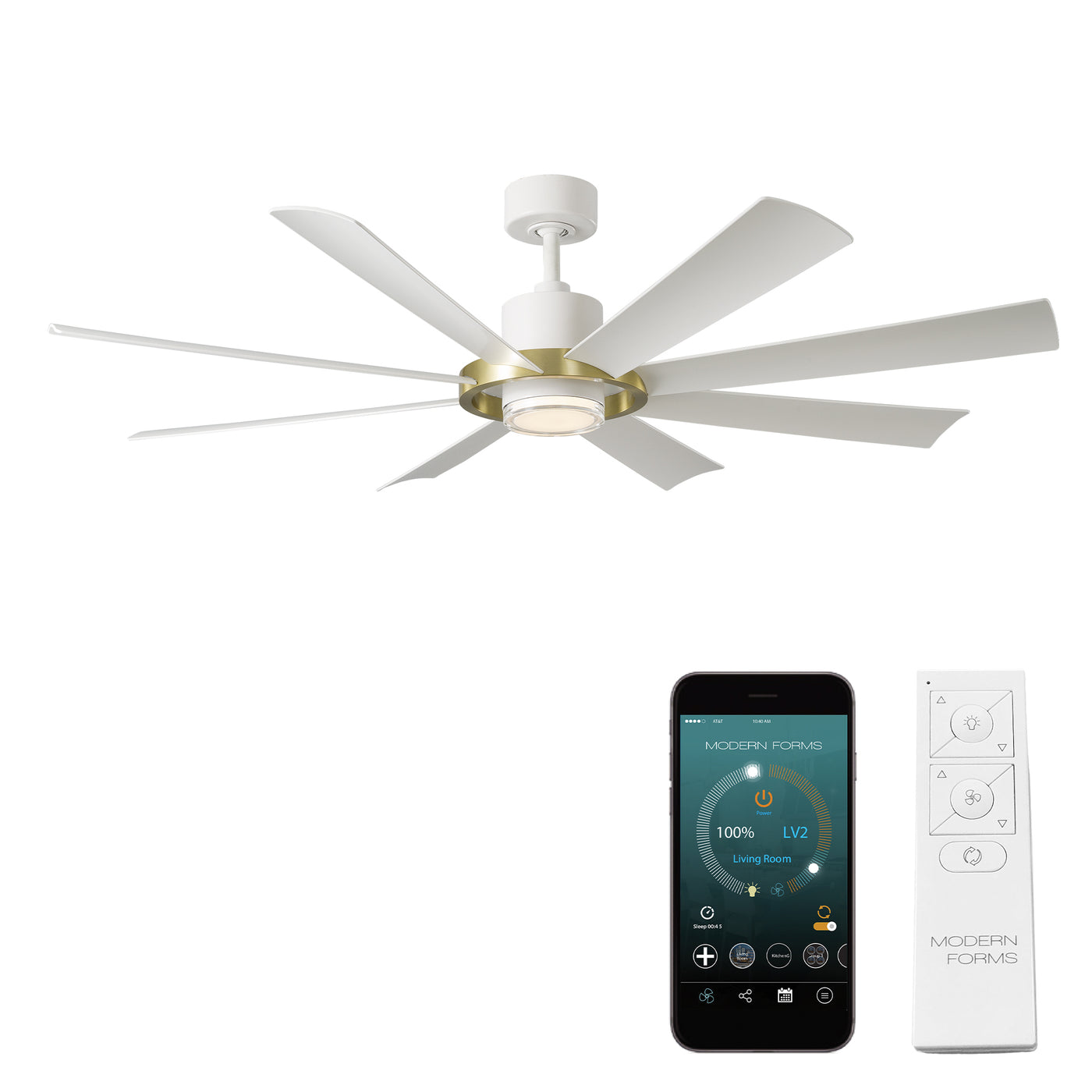 Aura 8-Blade Smart Ceiling Fan Ceiling Fan Modern Forms