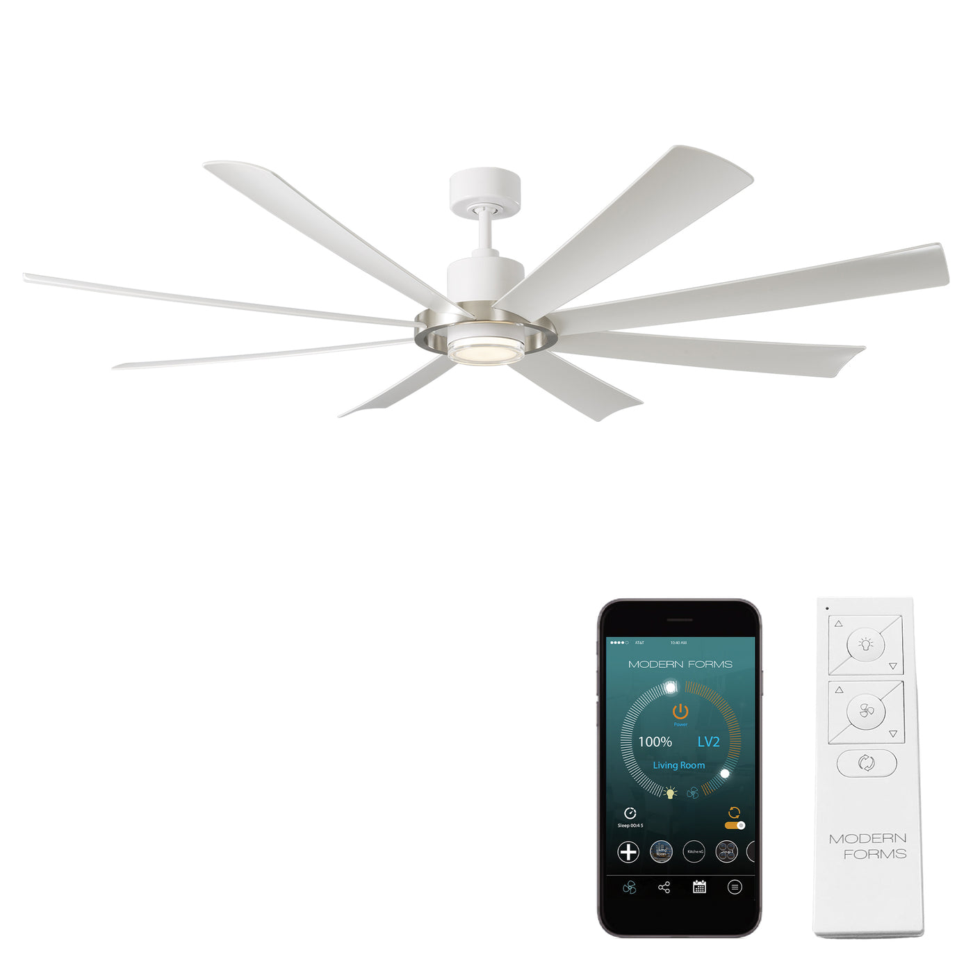 Aura 8-Blade Smart Ceiling Fan Ceiling Fan Modern Forms