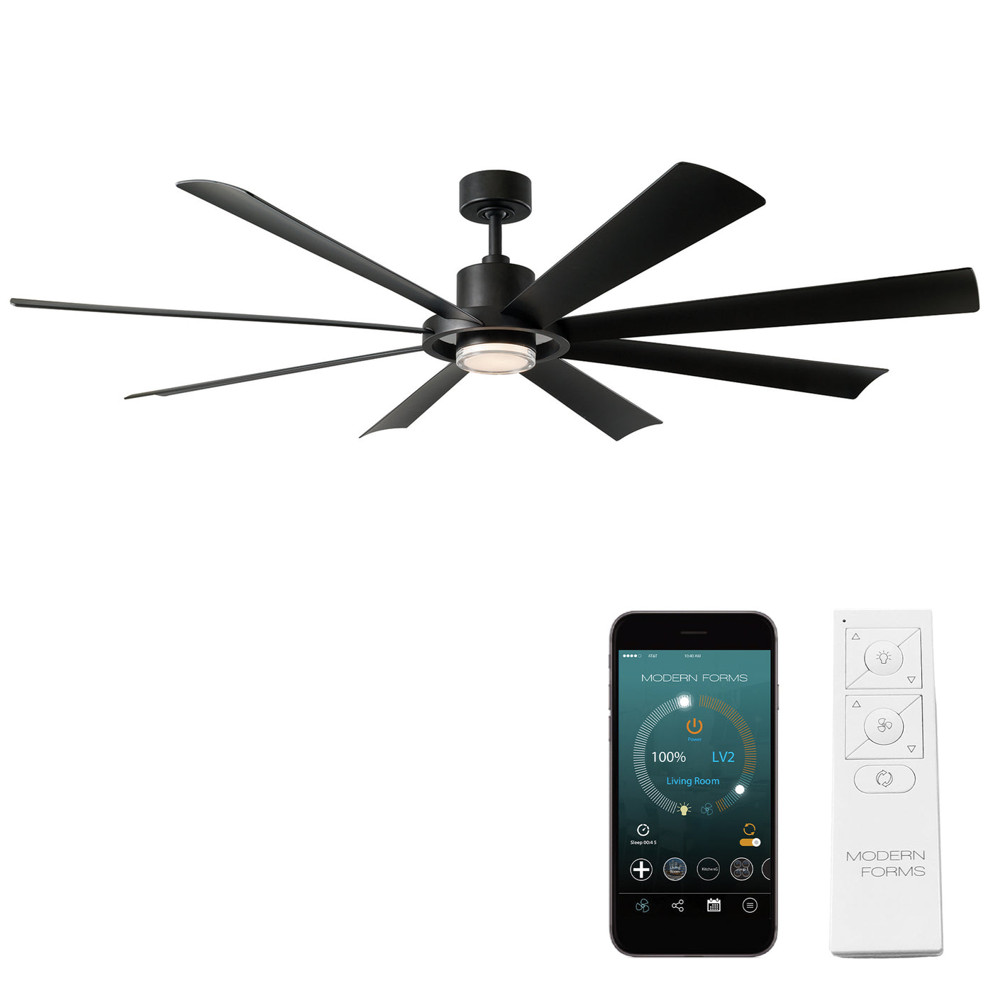 Aura 8-Blade Smart Ceiling Fan Ceiling Fan Modern Forms