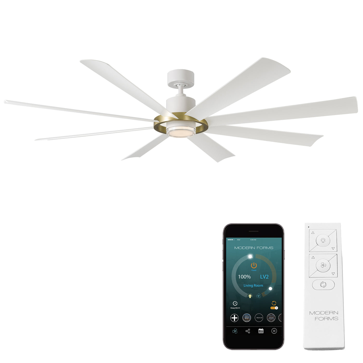 Aura 8-Blade Smart Ceiling Fan Ceiling Fan Modern Forms