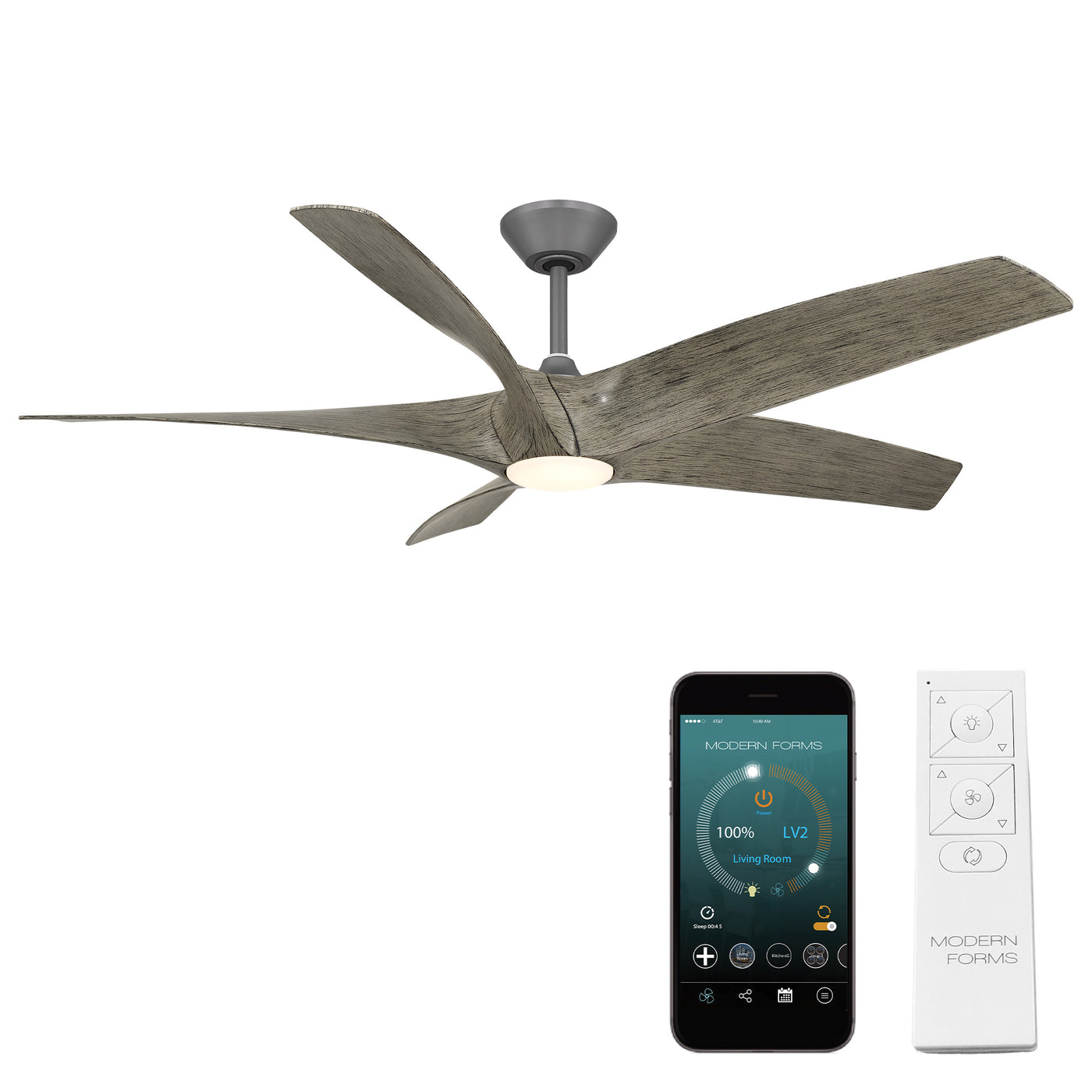 Zephyr 5 5-Blade Smart Ceiling Fan Ceiling Fan Modern Forms