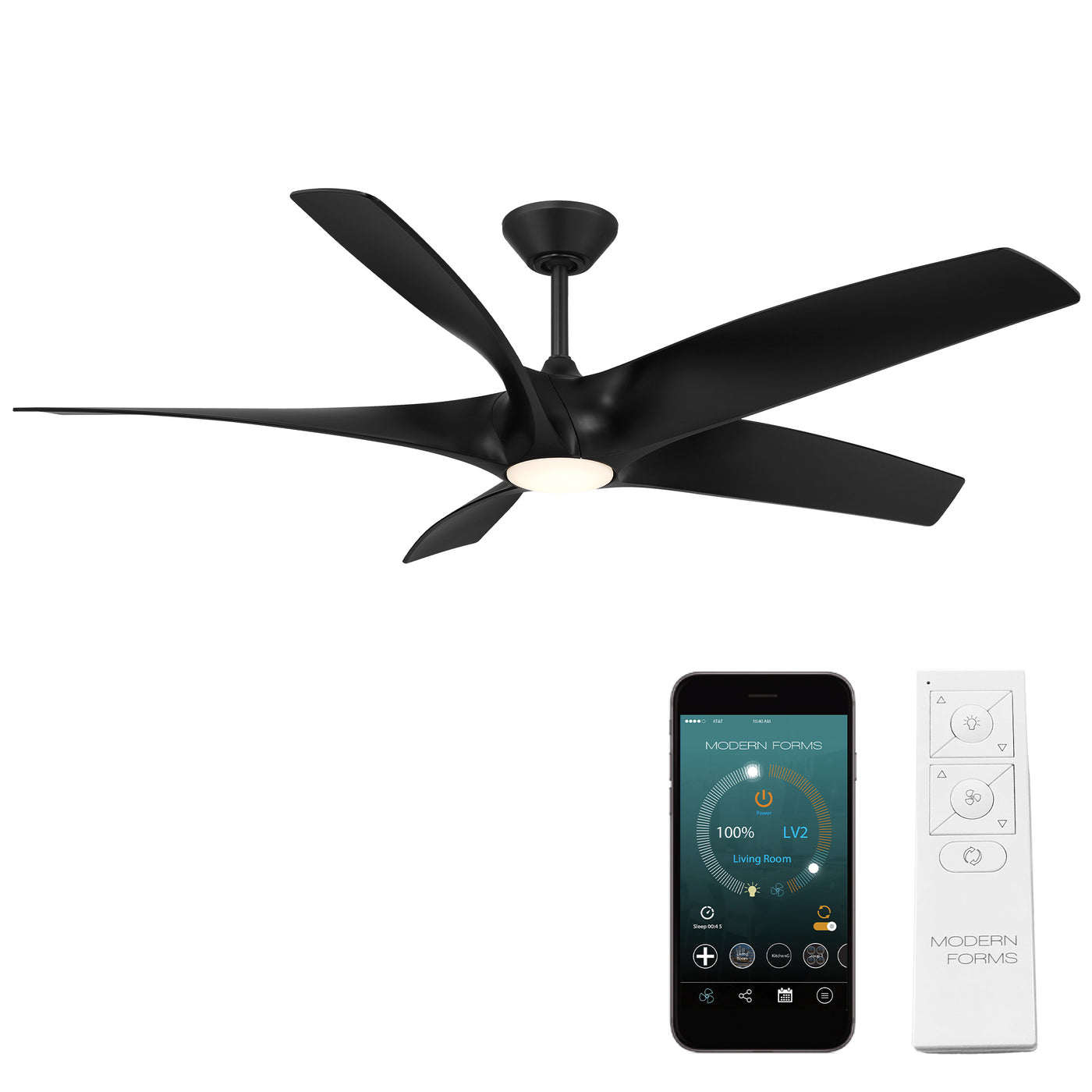 Zephyr 5 5-Blade Smart Ceiling Fan Ceiling Fan Modern Forms