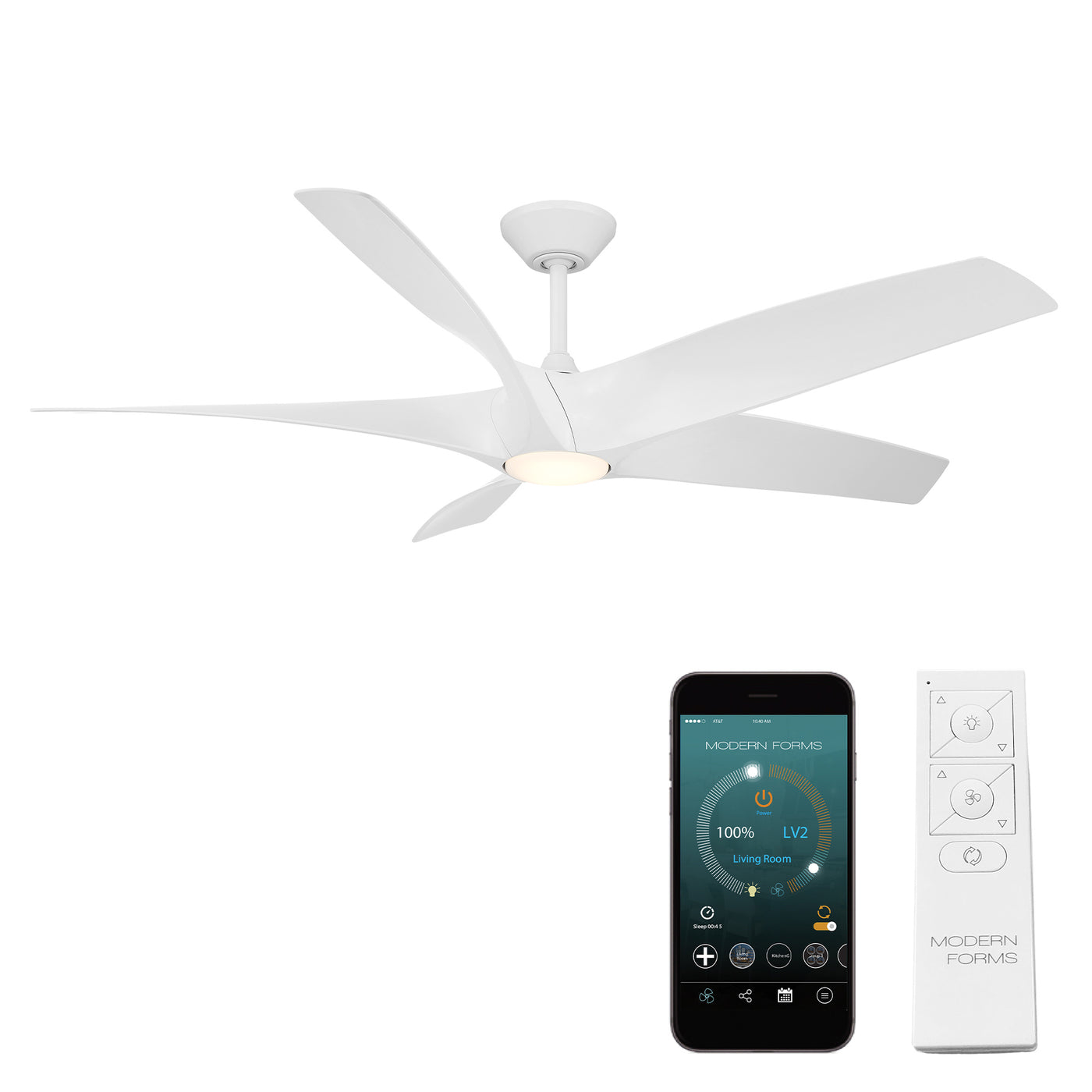 Zephyr 5 5-Blade Smart Ceiling Fan Ceiling Fan Modern Forms