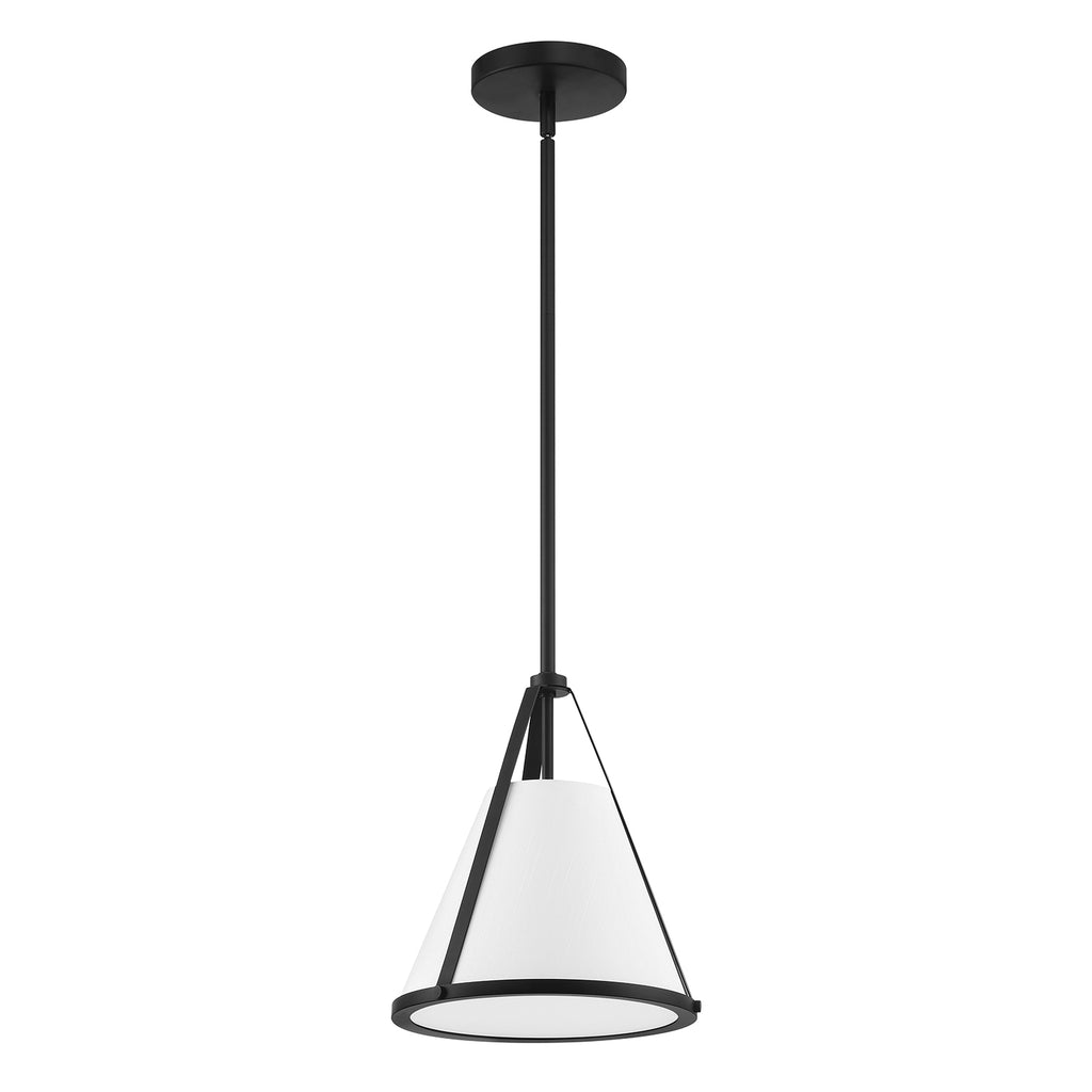 Fulton 1 Light Black Pendant Pendant Crystorama