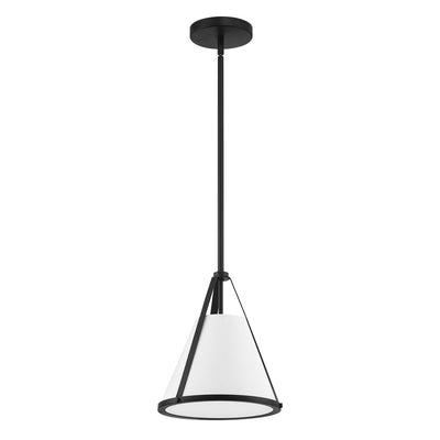 Fulton 1 Light Black Pendant Pendant Crystorama