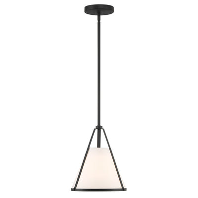 Fulton 1 Light Black Pendant Pendant Crystorama