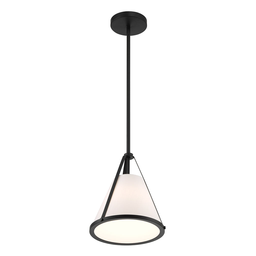 Fulton 1 Light Black Pendant Pendant Crystorama