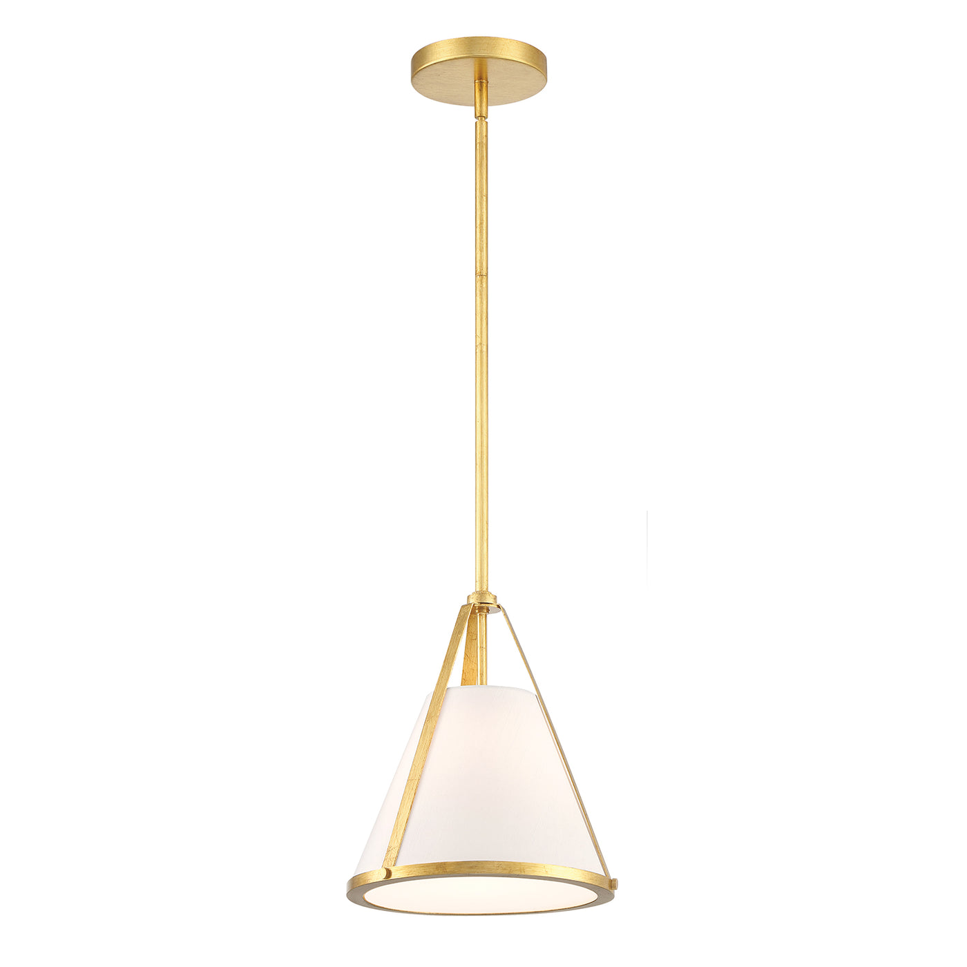 Fulton 1 Light Antique Gold Pendant Pendant Crystorama