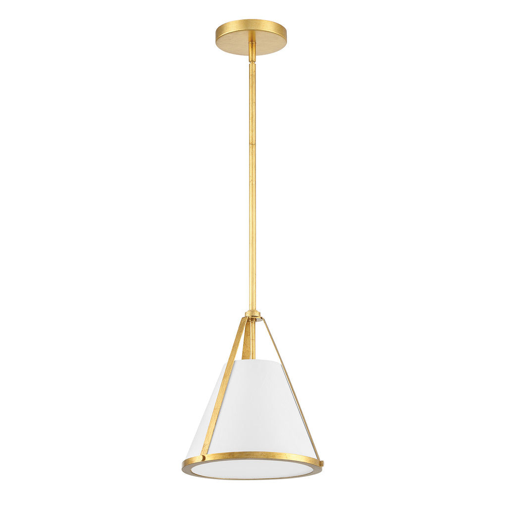 Fulton 1 Light Antique Gold Pendant Pendant Crystorama