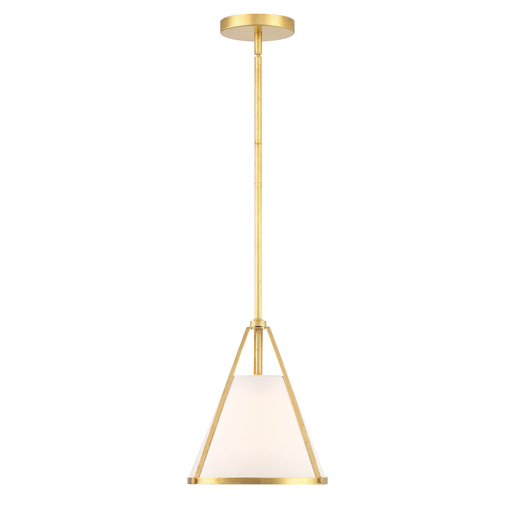 Fulton 1 Light Antique Gold Pendant Pendant Crystorama