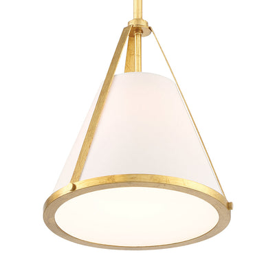 Fulton 1 Light Antique Gold Pendant Pendant Crystorama