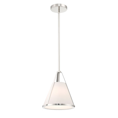 Fulton 1 Light Polished Nickel Pendant Pendant Crystorama