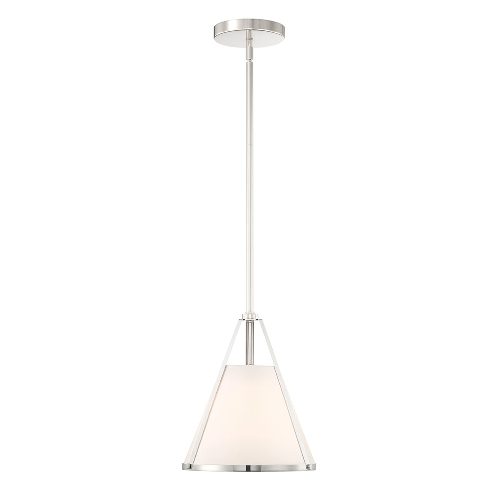 Fulton 1 Light Polished Nickel Pendant Pendant Crystorama