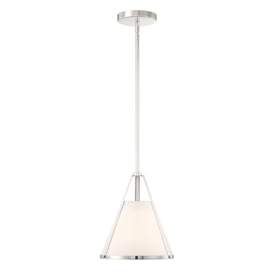 Fulton 1 Light Polished Nickel Pendant Pendant Crystorama