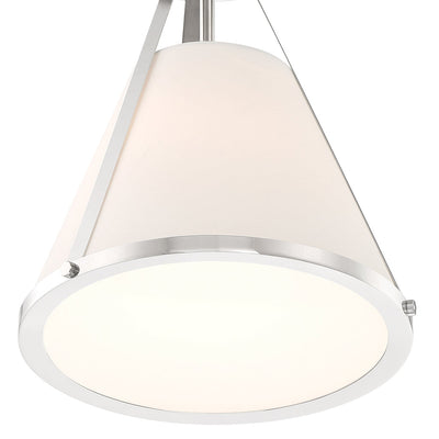 Fulton 1 Light Polished Nickel Semi Flush Mount Semi Flush Crystorama