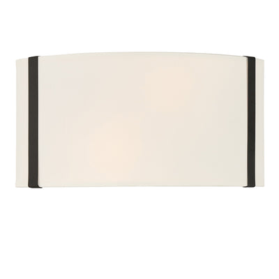 Fulton 2 Light Black Sconce Wall Sconce Crystorama