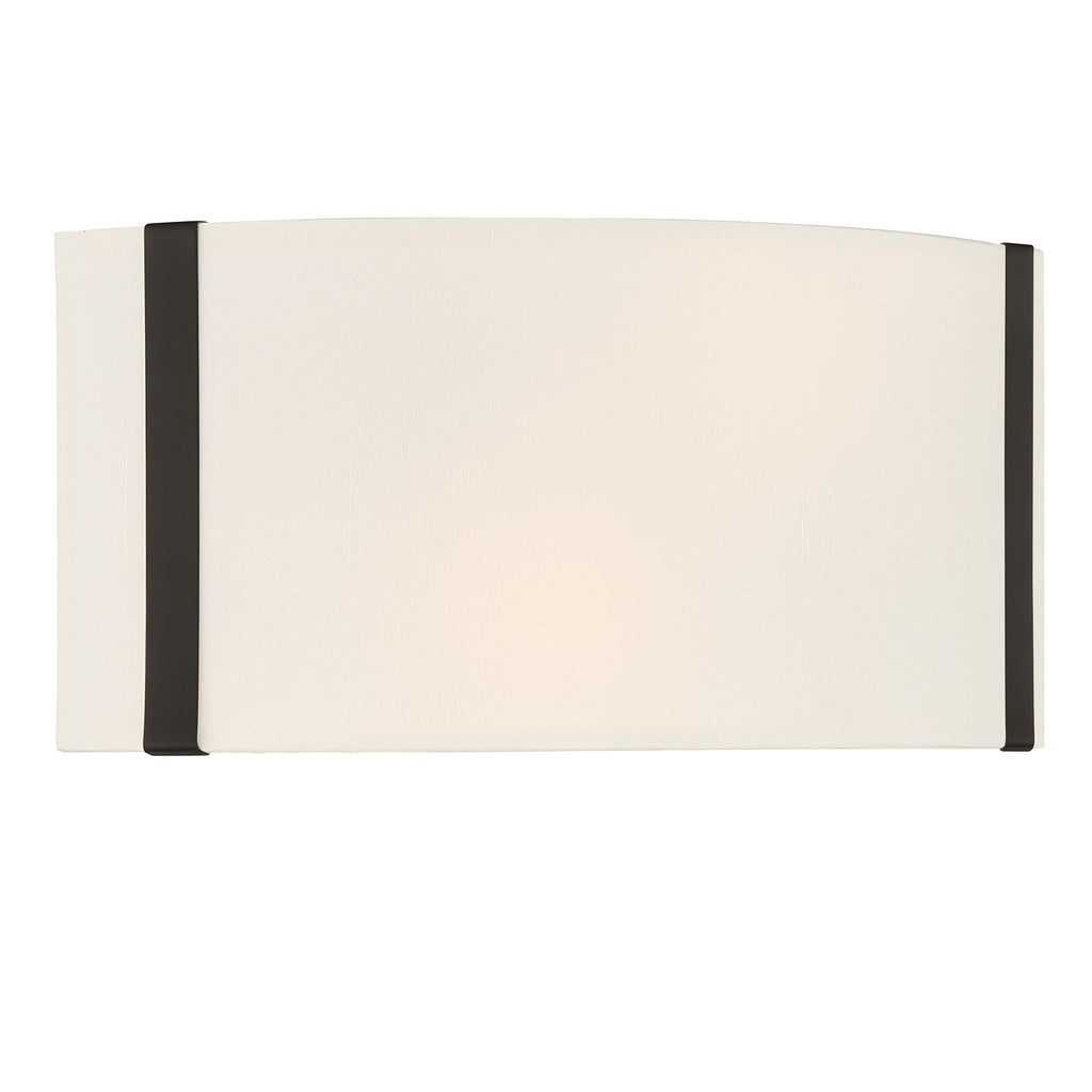 Fulton 2 Light Black Sconce Wall Sconce Crystorama