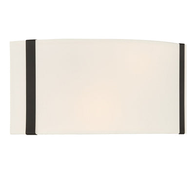 Fulton 2 Light Black Sconce Wall Sconce Crystorama