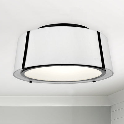 Fulton 3 Light Matte Black Semi Flush Mount Semi Flush Crystorama