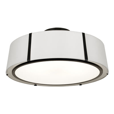 Fulton 6 Light Matte Black Semi Flush Mount Semi Flush Crystorama