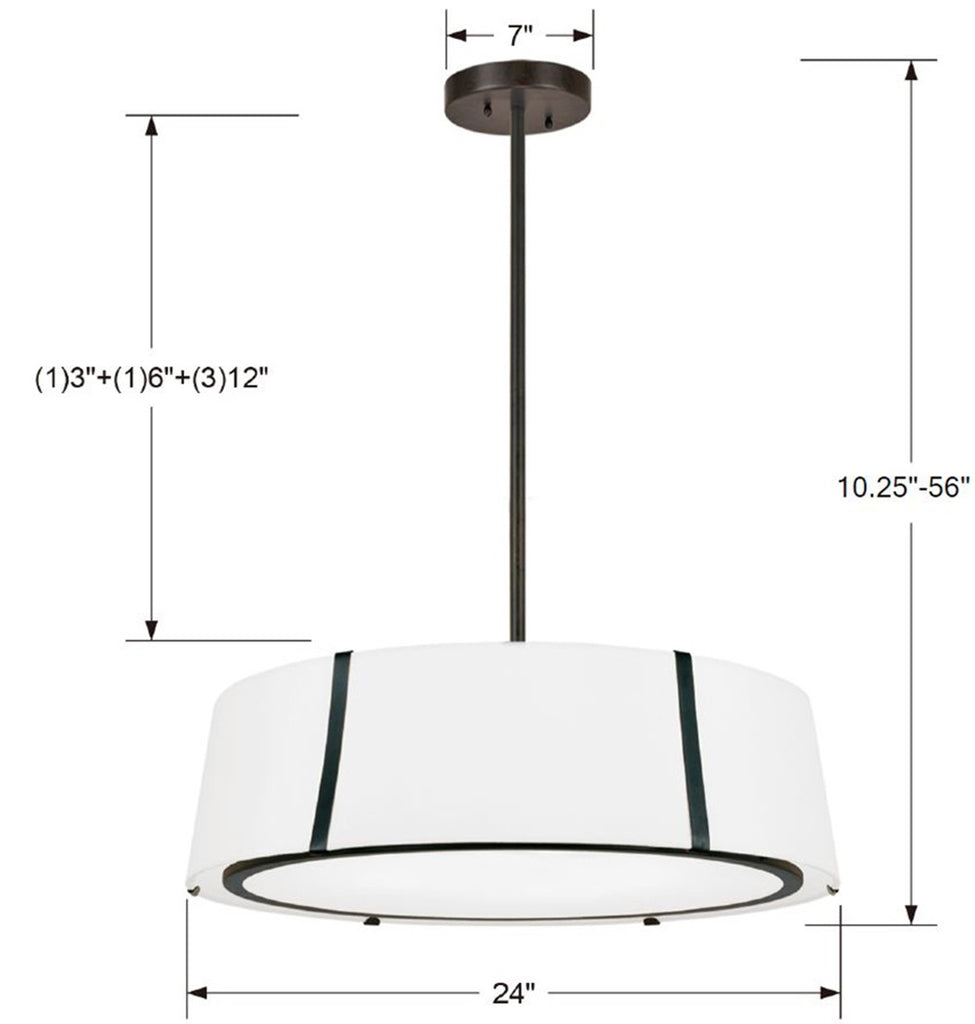 Fulton 6 Light Matte Black Chandelier Chandelier Crystorama