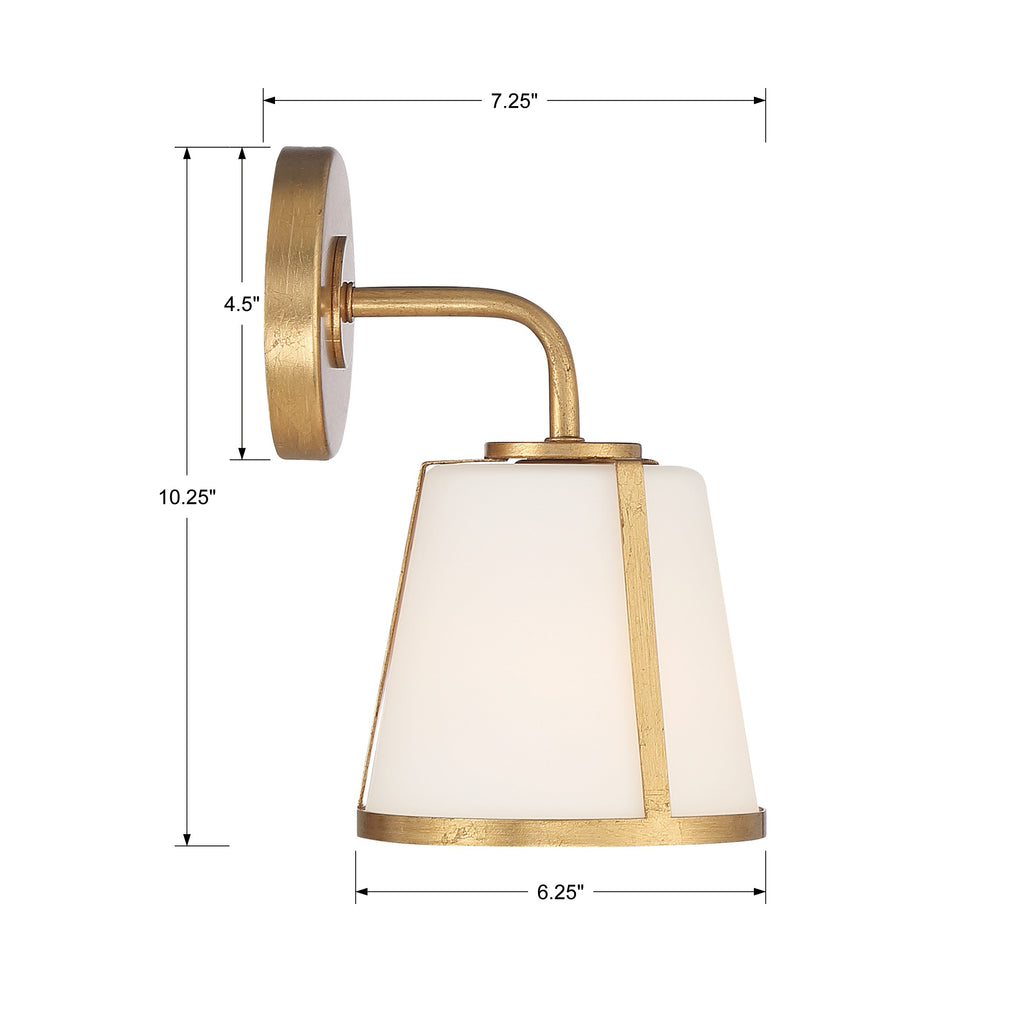 Fulton 1 Light Antique Gold Bathroom Vanity Bath and Vanity Crystorama