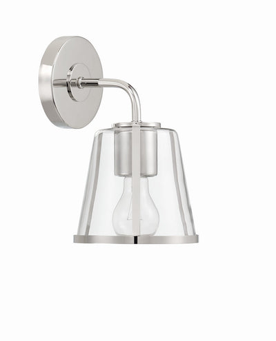 Fulton 1 Light Polished Nickel Bathroom Vanity Bath and Vanity Crystorama