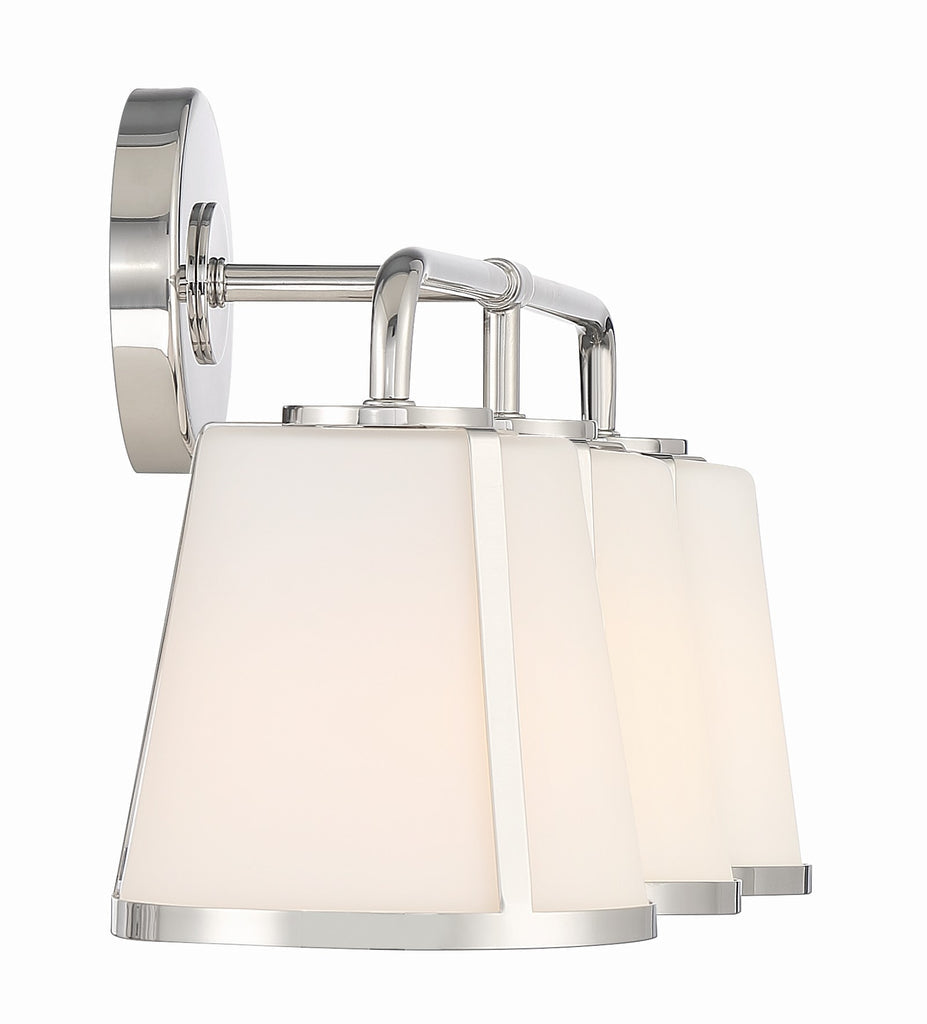 Fulton 3 Light Polished Nickel Bathroom Vanity Bath and Vanity Crystorama